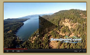 Flying over Bottle Bay Idaho