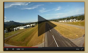 Taking off from Runway 1 on the Sandpoint Airport
