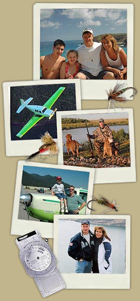 Photographs of North Idaho real estate agent Eric Skinner with his family.