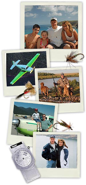 Photographs of North Idaho real estate agent Eric Skinner with his family.