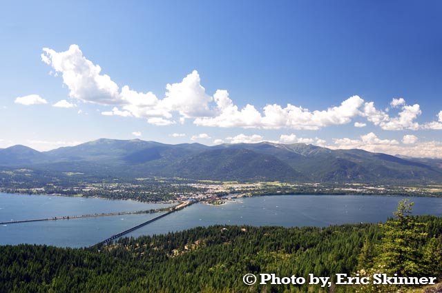 View of Sandpoint from Gold Mountain in Sagle ID